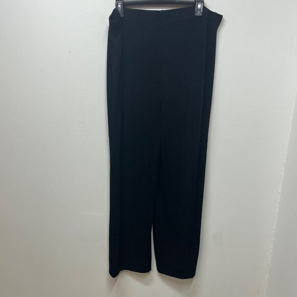 Chicos Travelers Black Relaxed Fit Pull-On Pants 3R US 16/18 Easy Care Fabric - Picture 7 of 9